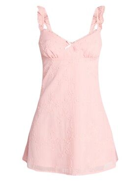 No Boundaries Pink Lace-Trim Chemise